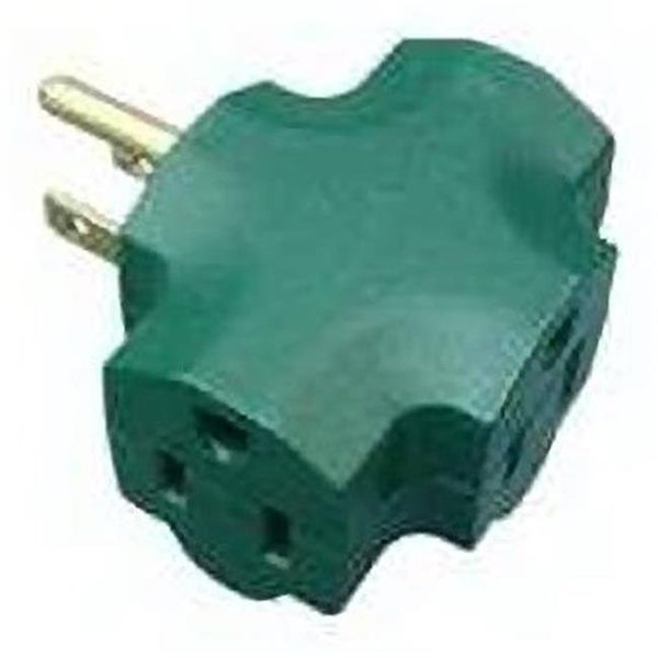 Master Electronics Master Electrician KAB3FT-1 Green 3 Outlet Indoor Adapter 128054